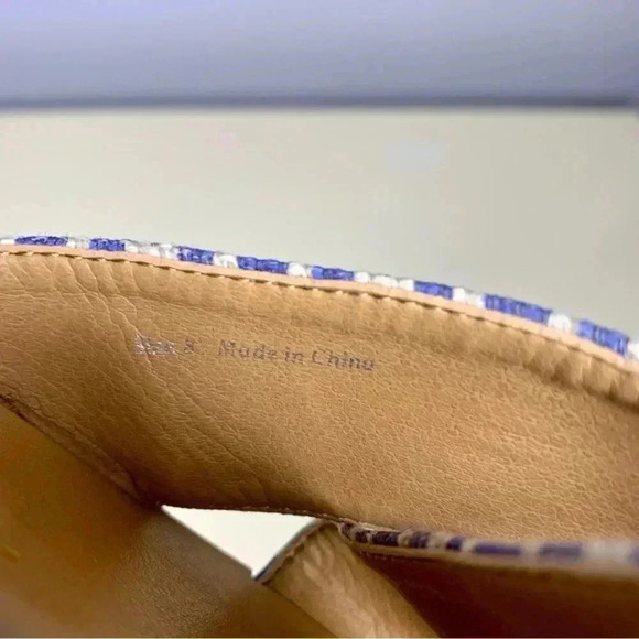 Dolce Vita Blue and White Women's Sandals - Picture 6 of 6